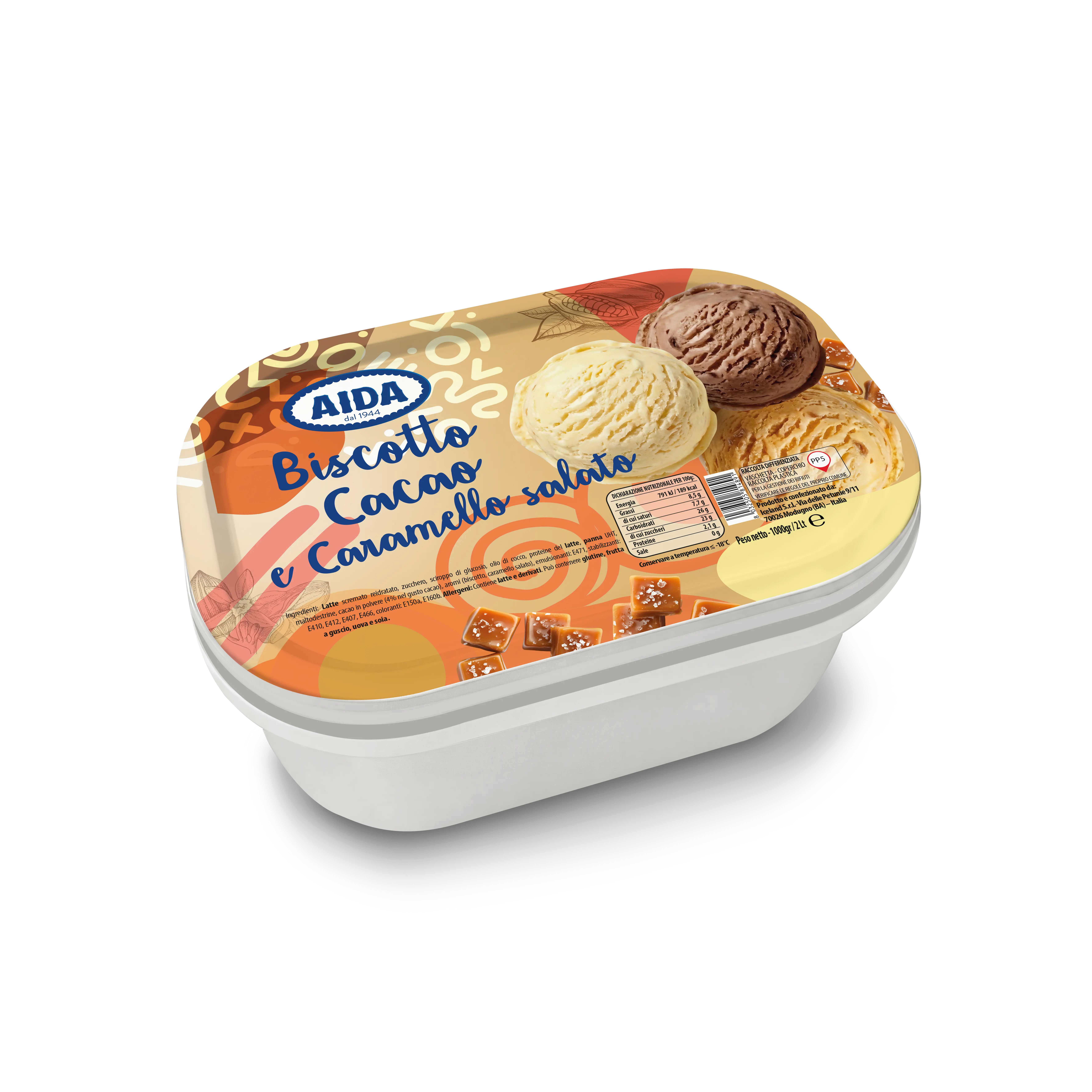 Vaschetta Biscotto Cacao e Caramello Salato