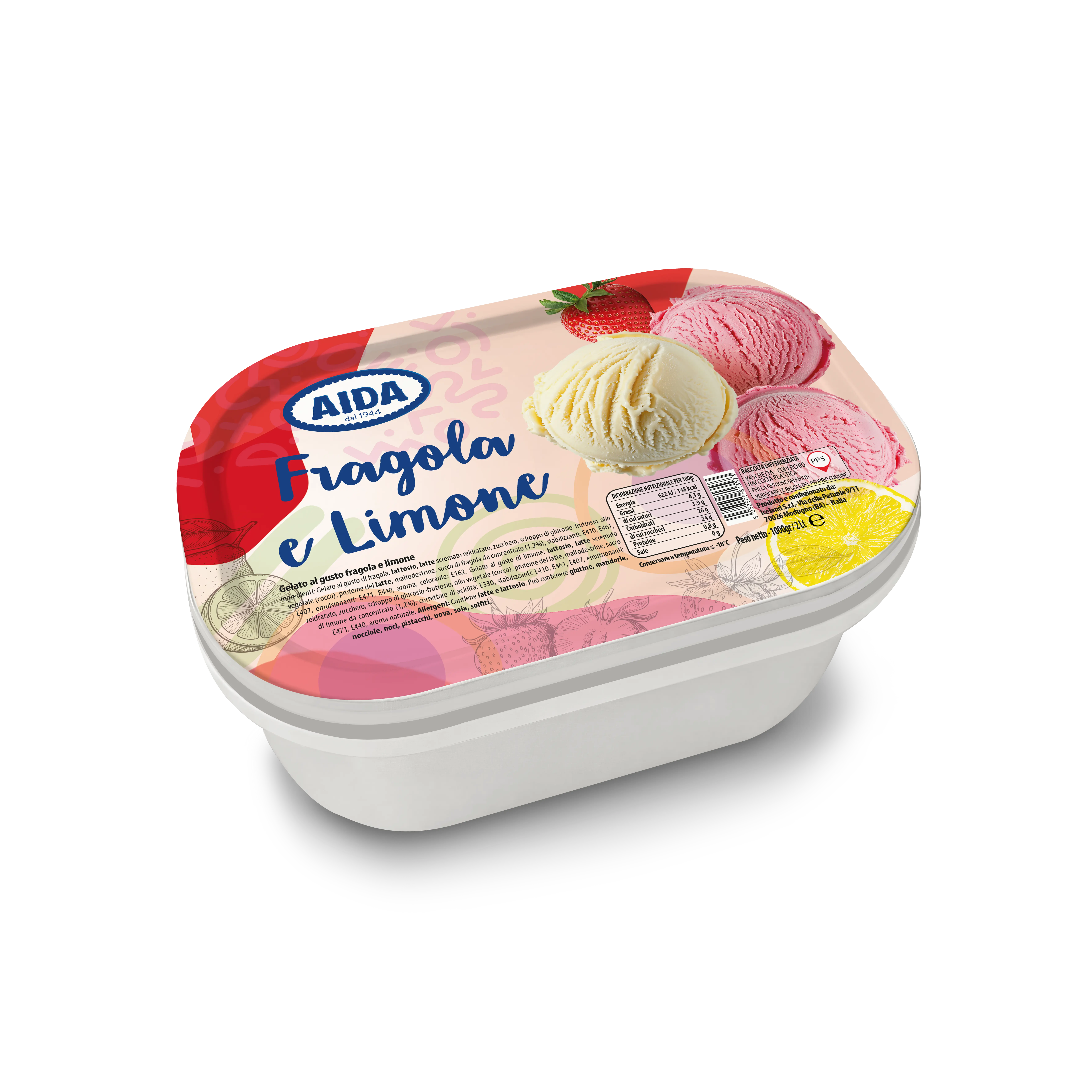 Vaschetta Fragola e Limone