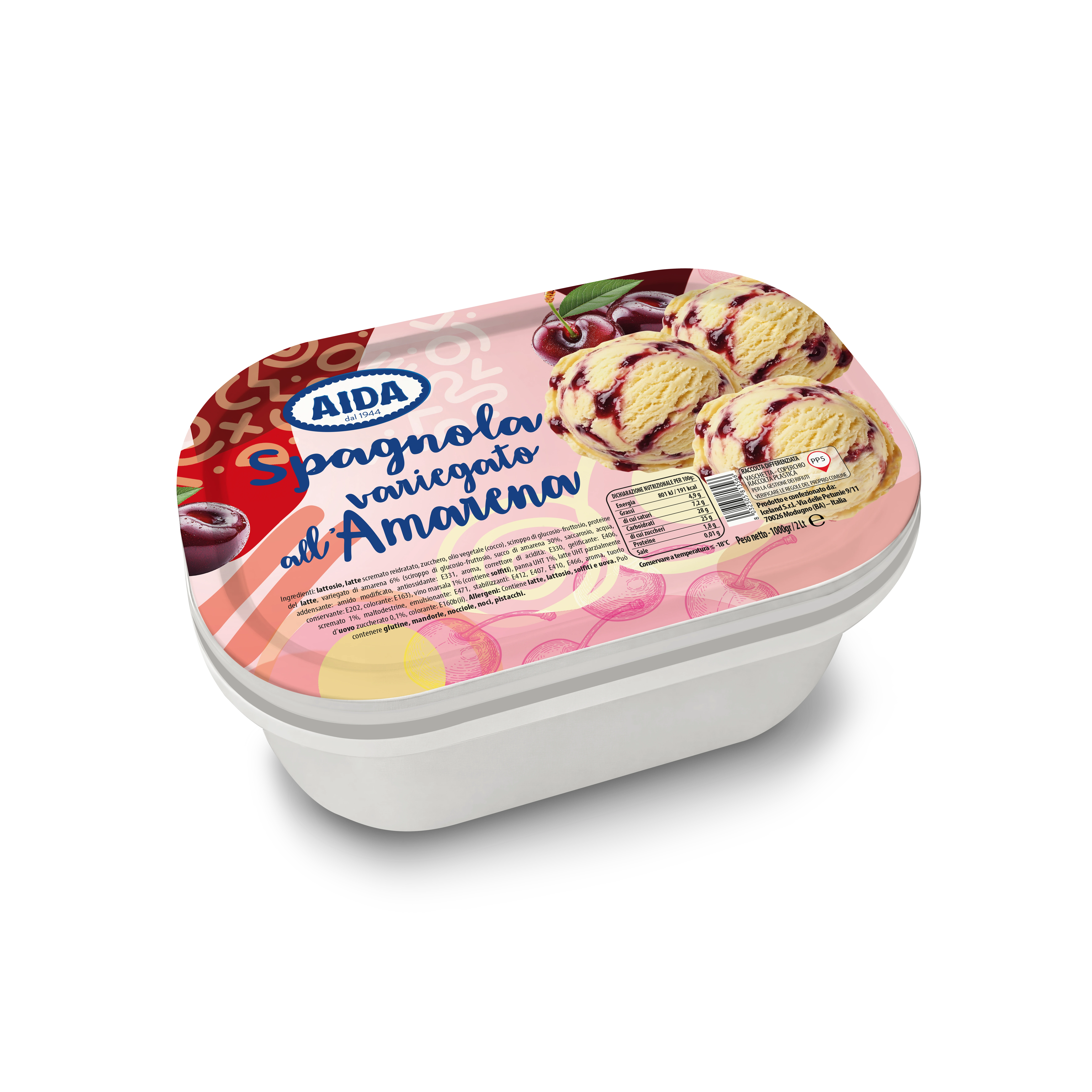 Vaschetta Spagnola Variegato all'Amarena