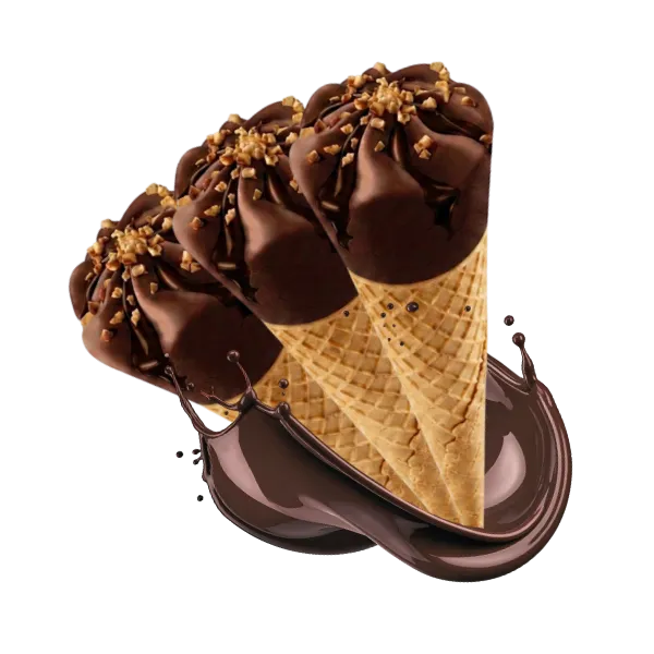 Cono Neretto con Splash di Cioccolato